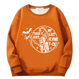 Colorful Bat Skull Letters Crew Collar Sweatshirt