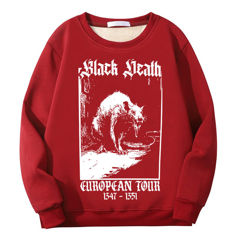 Colorful Black Death Rat Crew Collar Sweatshirt 02 | Gthic.com