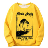 Colorful Black Death Rat Crew Collar Sweatshirt