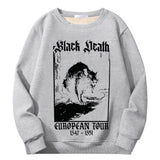 Colorful Black Death Rat Crew Collar Sweatshirt