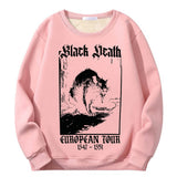 Colorful Black Death Rat Crew Collar Sweatshirt