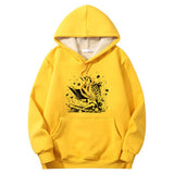 Colorful Book Reading Skull Crew Collar Hoodie