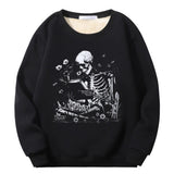 Colorful Book Reading Skull Crew Collar Sweatshirt 01 | Gthic.com