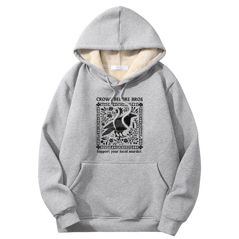 Colorful Crows Before Bros Crew Collar Hoodie