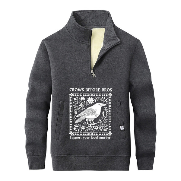 Colorful Crows Before Bros Stand Collar Zip Sweatshirt 02 | Gthic.com