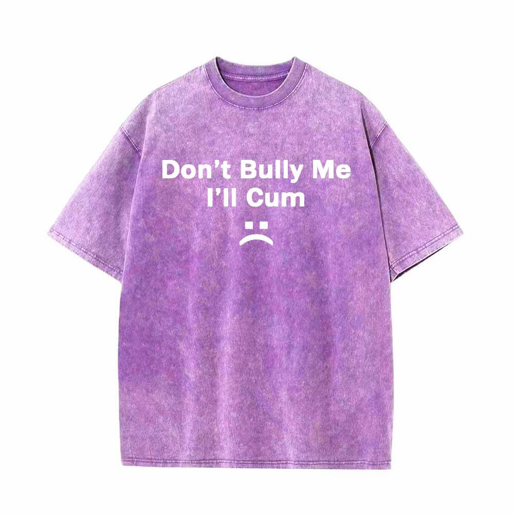 Colorful Don’t Bully Me I’ll Cum Vintage Washed T-shirt | Gthic.com