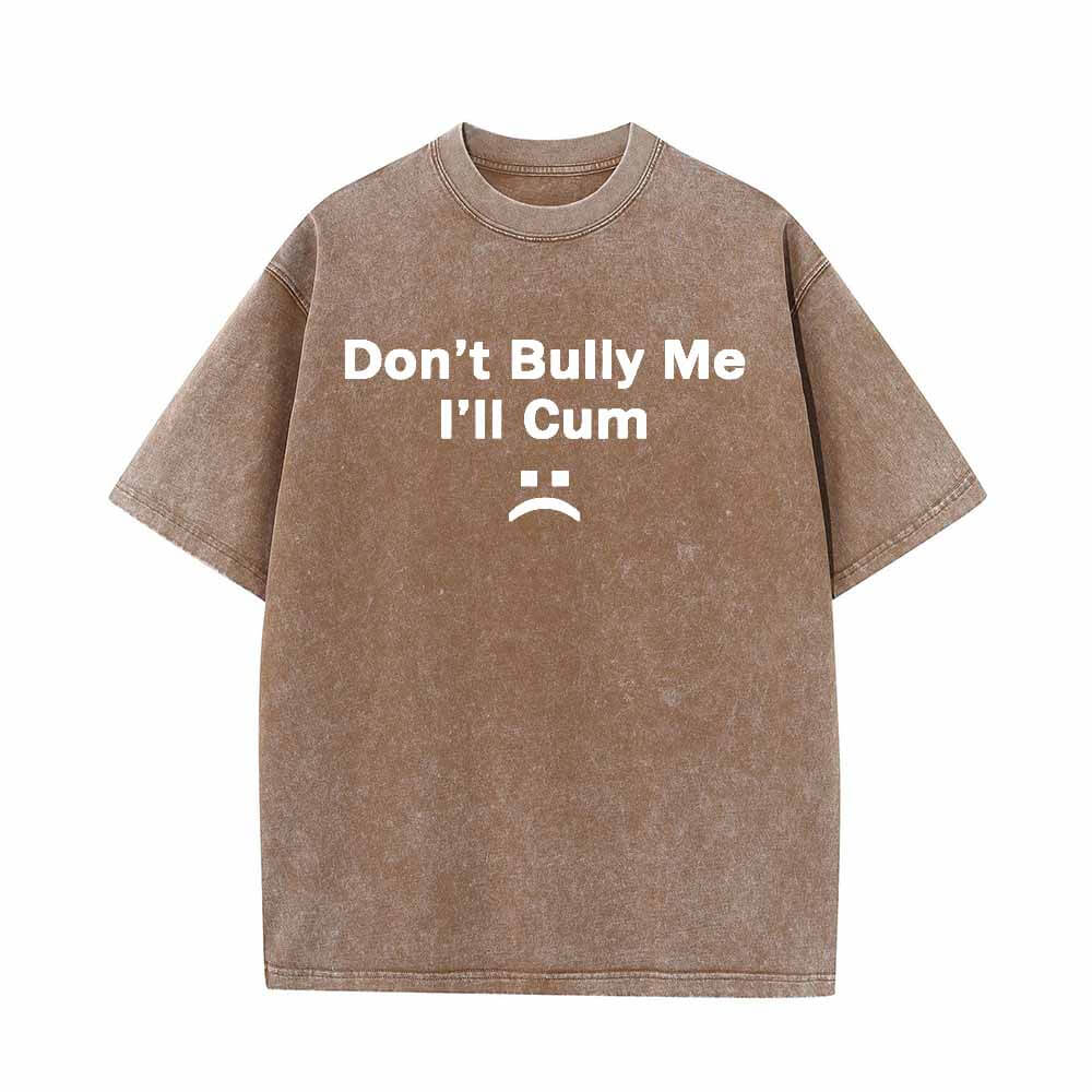 Colorful Don’t Bully Me I’ll Cum Vintage Washed T-shirt | Gthic.com