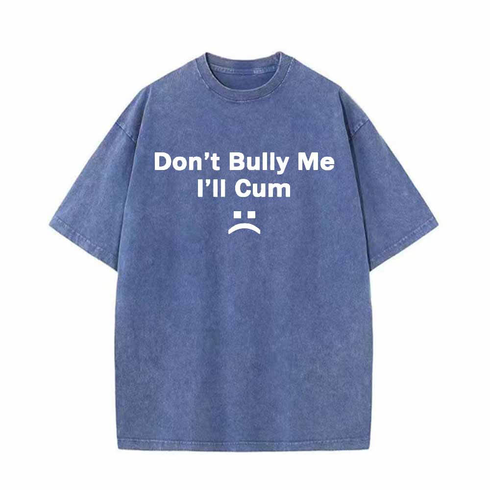 Colorful Don’t Bully Me I’ll Cum Vintage Washed T-shirt | Gthic.com