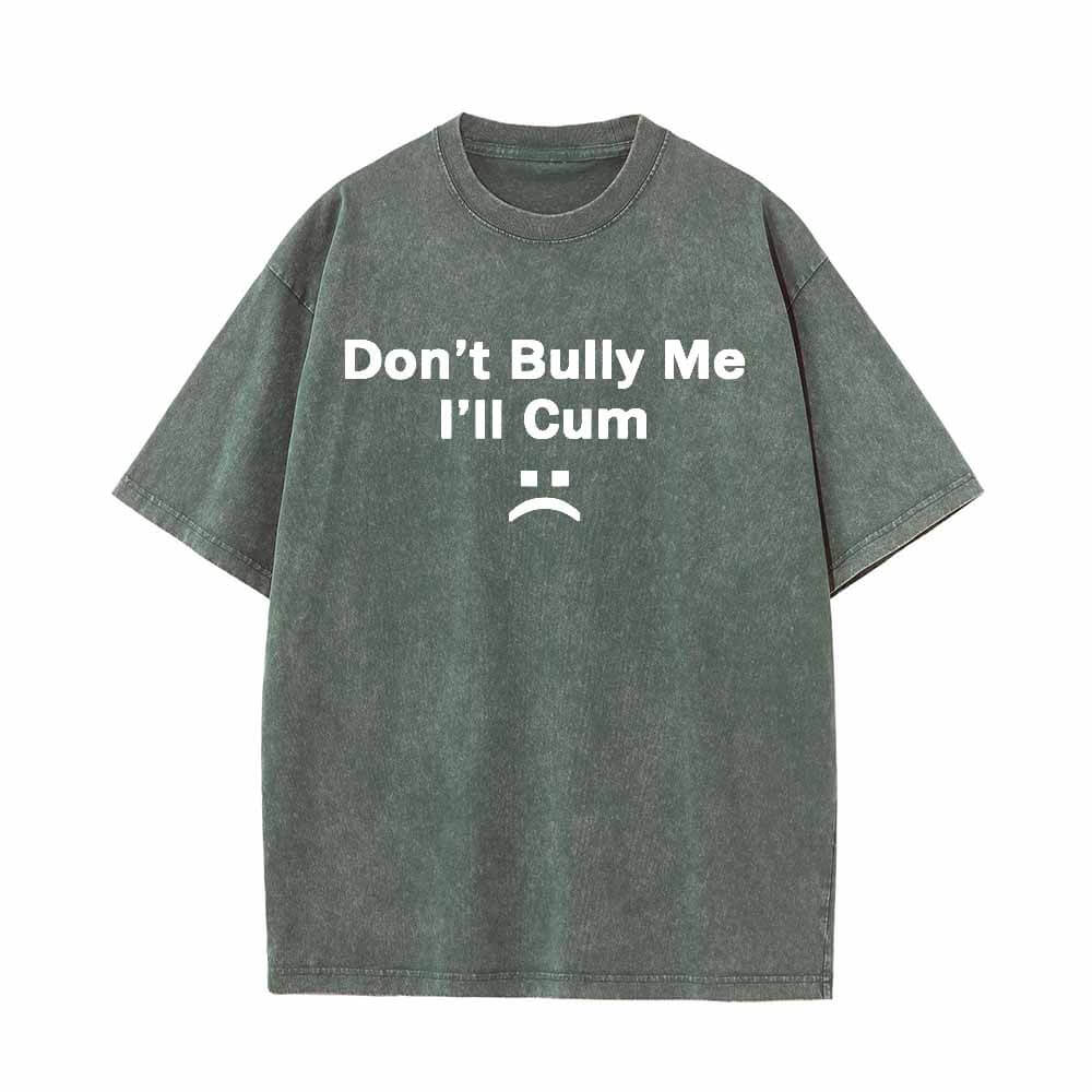 Colorful Don’t Bully Me I’ll Cum Vintage Washed T-shirt | Gthic.com