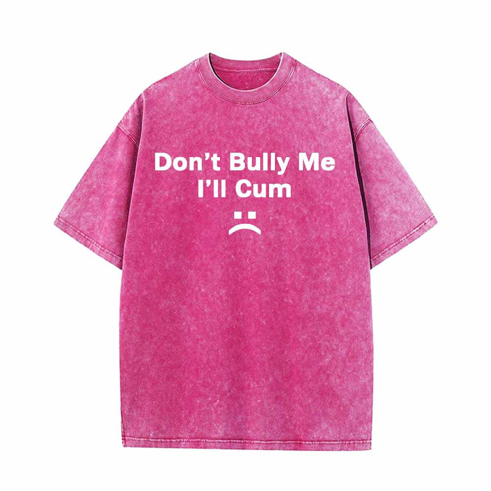 Colorful Don’t Bully Me I’ll Cum Vintage Washed T-shirt | Gthic.com