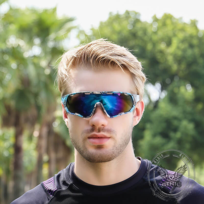Colorful Full Frame UV-Proof Outdoor Cycling PC Sunglasses | Gthic.com