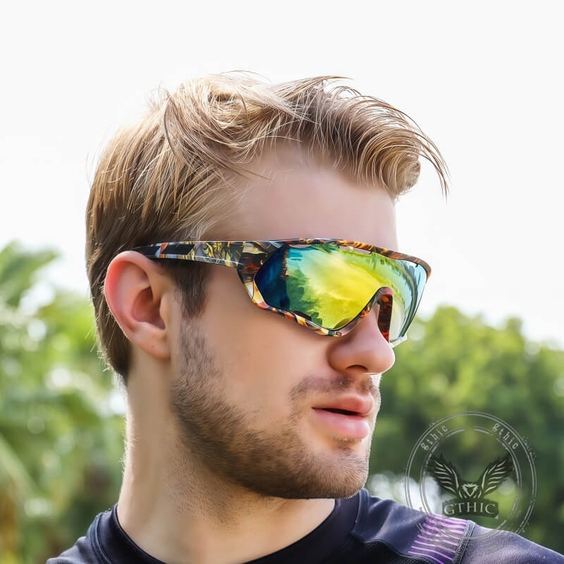 Colorful Full Frame UV-Proof Outdoor Cycling PC Sunglasses | Gthic.com