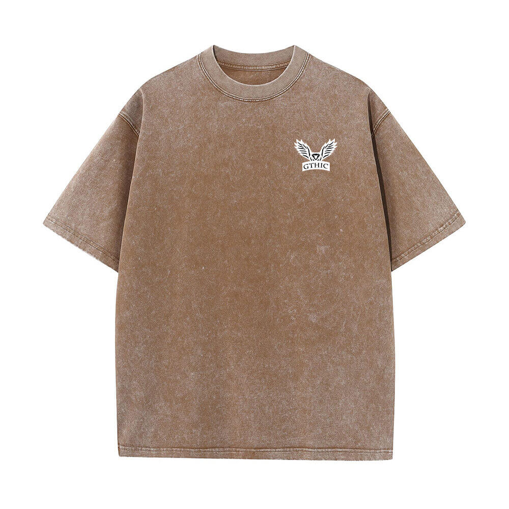 Multicolor Gthic Logo Vintage Washed T-shirt