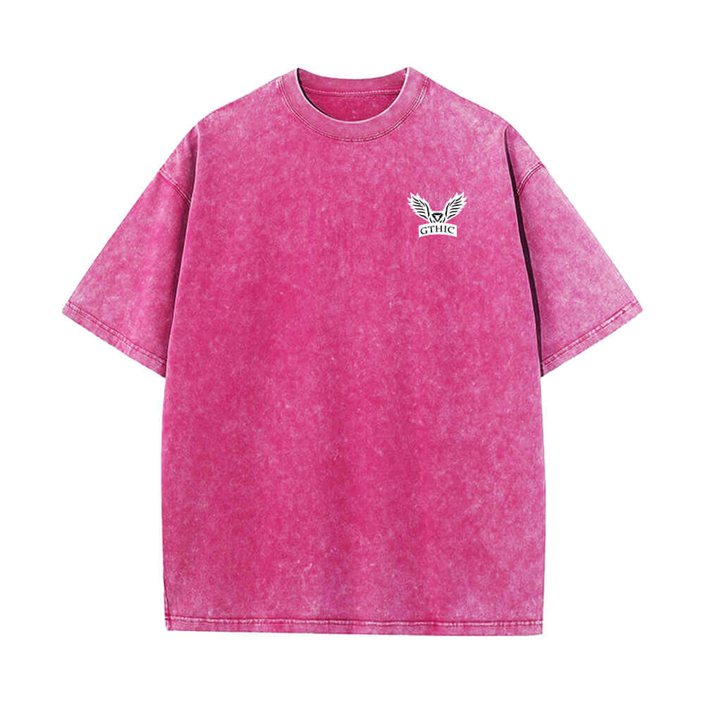 Multicolor Gthic Logo Vintage Washed T-shirt