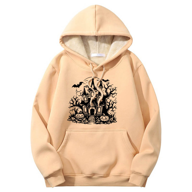 Colorful Haunted House Crew Collar Hoodie 03 | Gthic.com