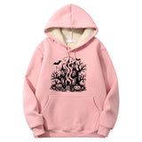 Colorful Haunted House Crew Collar Hoodie