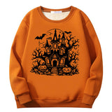 Colorful Haunted House Crew Collar Sweatshirt