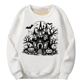 Colorful Haunted House Crew Collar Sweatshirt