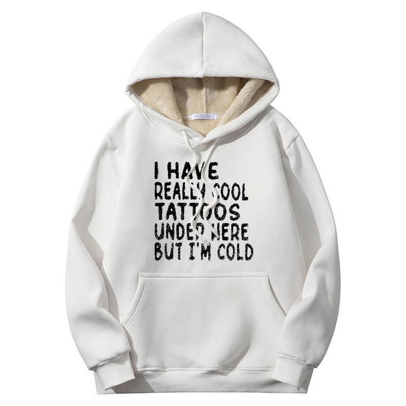 Colorful I Have Really Cool Tattoos Crew Collar Hoodie 02 | Gthic.com