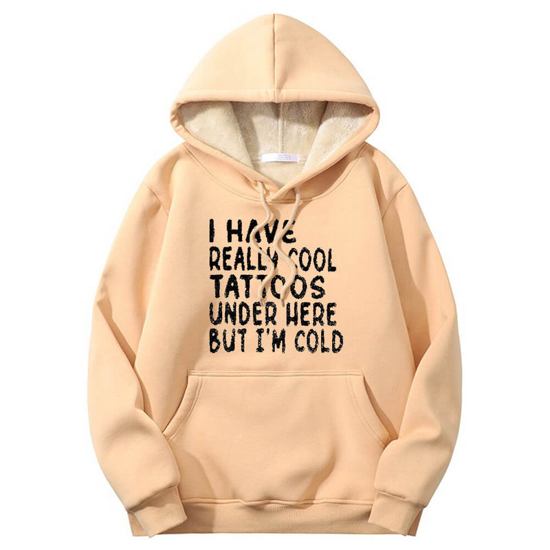 Colorful I Have Really Cool Tattoos Crew Collar Hoodie 03 | Gthic.com