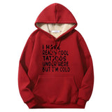 Colorful I Have Really Cool Tattoos Crew Collar Hoodie