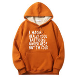 Colorful I Have Really Cool Tattoos Crew Collar Hoodie