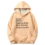 Colorful Inner Peace Begins Crew Collar Hoodie