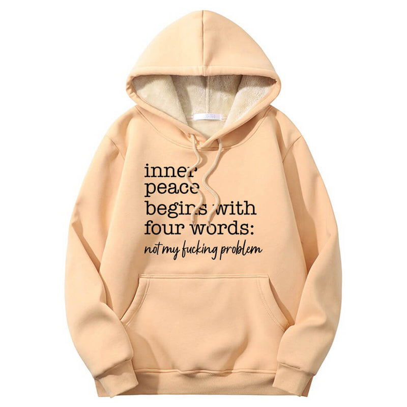 Colorful Inner Peace Begins Crew Collar Hoodie