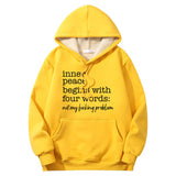 Colorful Inner Peace Begins Crew Collar Hoodie