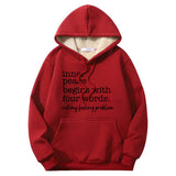 Colorful Inner Peace Begins Crew Collar Hoodie