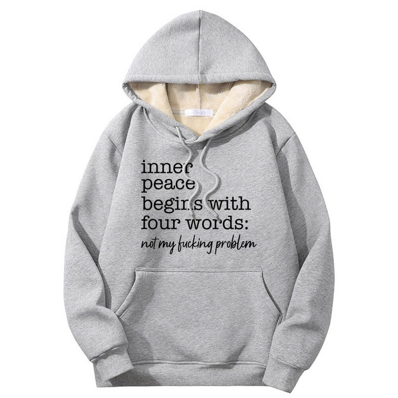 Colorful Inner Peace Begins Crew Collar Hoodie