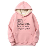 Colorful Inner Peace Begins Crew Collar Hoodie