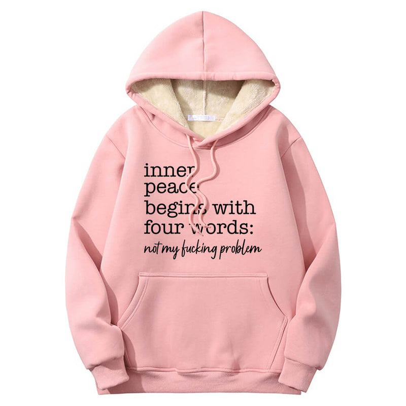 Colorful Inner Peace Begins Crew Collar Hoodie