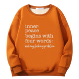 Colorful Inner Peace Begins Crew Collar Sweatshirt