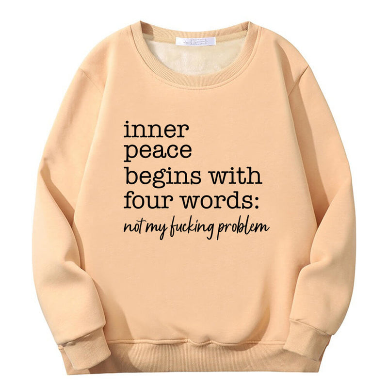 Colorful Inner Peace Begins Crew Collar Sweatshirt