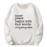 Colorful Inner Peace Begins Crew Collar Sweatshirt