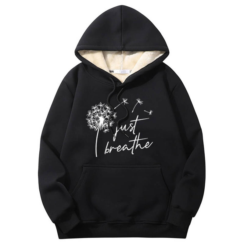 Colorful Just Breathe Dandelion Crew Collar Hoodie 01 | Gthic.com