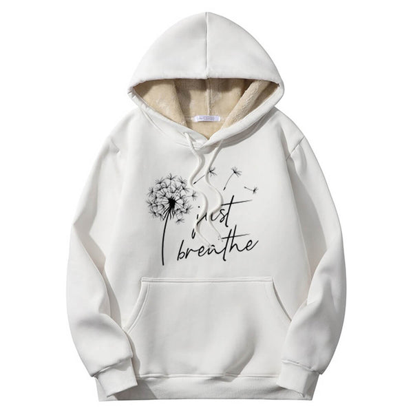 Colorful Just Breathe Dandelion Crew Collar Hoodie 02 | Gthic.com