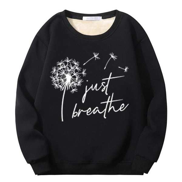 Colorful Just Breathe Dandelion Crew Collar Sweatshirt 01 | Gthic.com