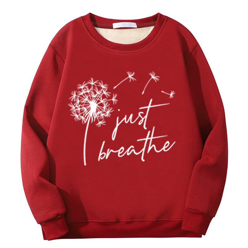 Colorful Just Breathe Dandelion Crew Collar Sweatshirt 02 | Gthic.com