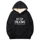 Colorful Keep Talking Crew Collar Hoodie 01 | Gthic.com