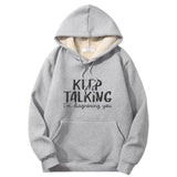 Colorful Keep Talking Crew Collar Hoodie