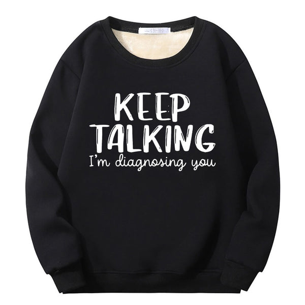 Colorful Keep Talking Crew Collar Sweatshirt 01 | Gthic.com