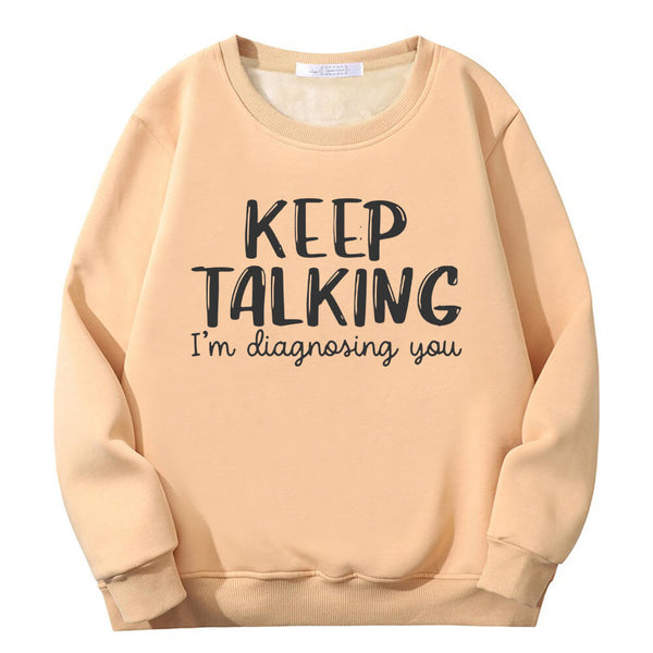 Colorful Keep Talking Crew Collar Sweatshirt 02 | Gthic.com