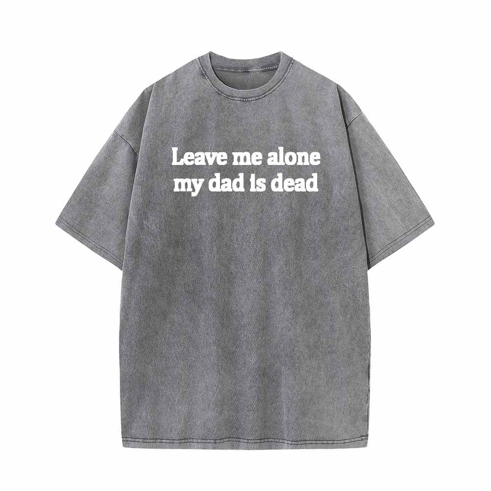 Colorful Leave Me Alone Vintage Washed T-shirt 01 | Gthic.com