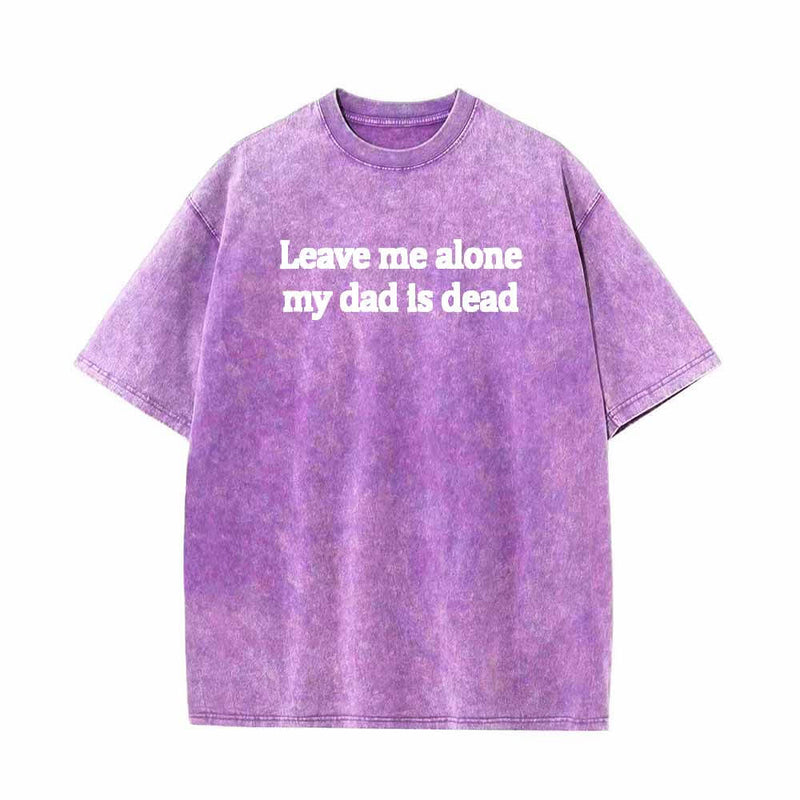 Colorful Leave Me Alone Vintage Washed T-shirt 02 | Gthic.com