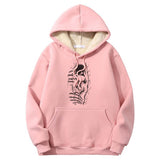 Colorful Peeking Skull Crew Collar Hoodie