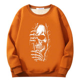 Colorful Peeking Skull Crew Collar Sweatshirt 02 | Gthic.com