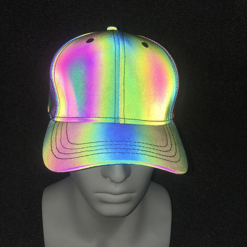 Colorful Rave Polyester Reflective Cap | Gthic.com