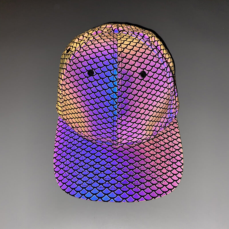 Colorful Rave Polyester Reflective Cap | Gthic.com